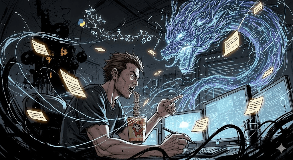 聖誕假期吃著泡沫快樂 coding，卻發現 AI 寫程式 時，如果非常規的技術風險