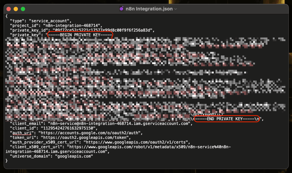 用文字編輯器打開 json，包括開頭和結尾，和中間所有文字都複製下來，保密！