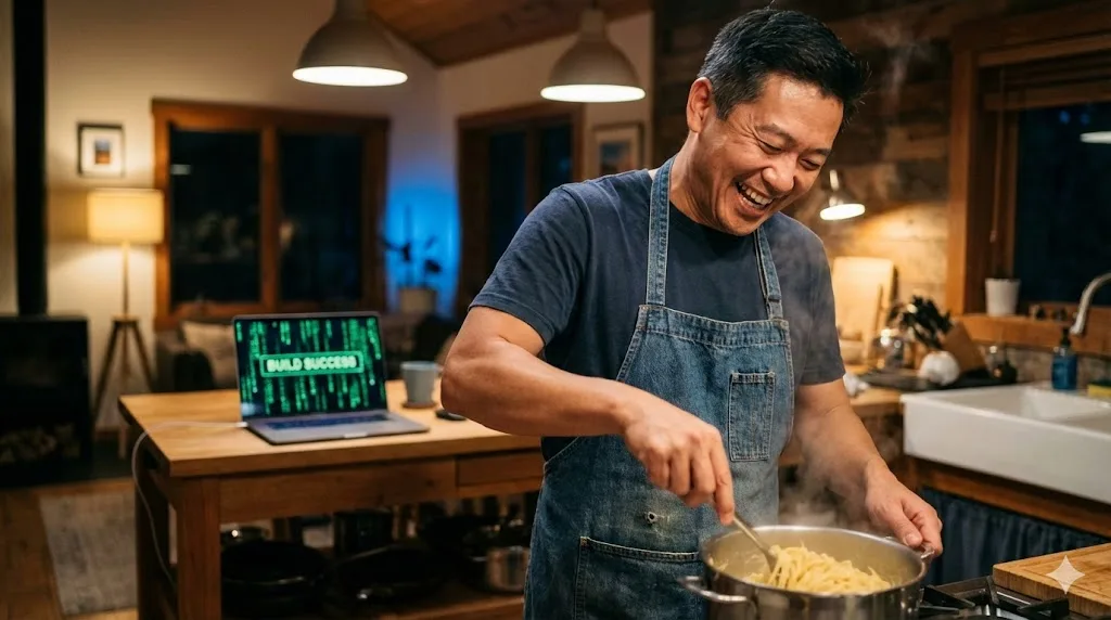 Vibe Coding 實戰：當 AI 變成「不倒翁」，終於能好好吃頓飯